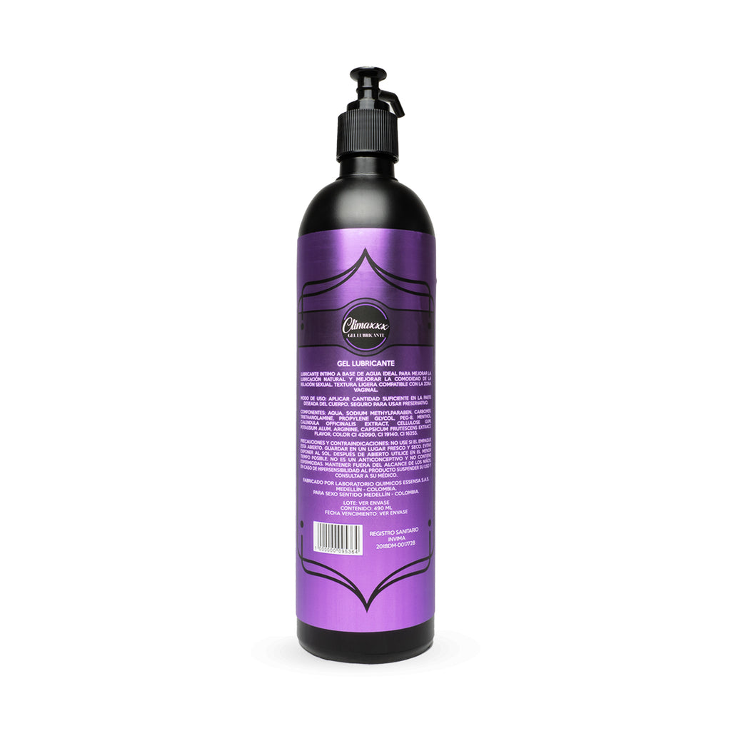 Climaxxx lubricante tipo cum de Erotic, reverso