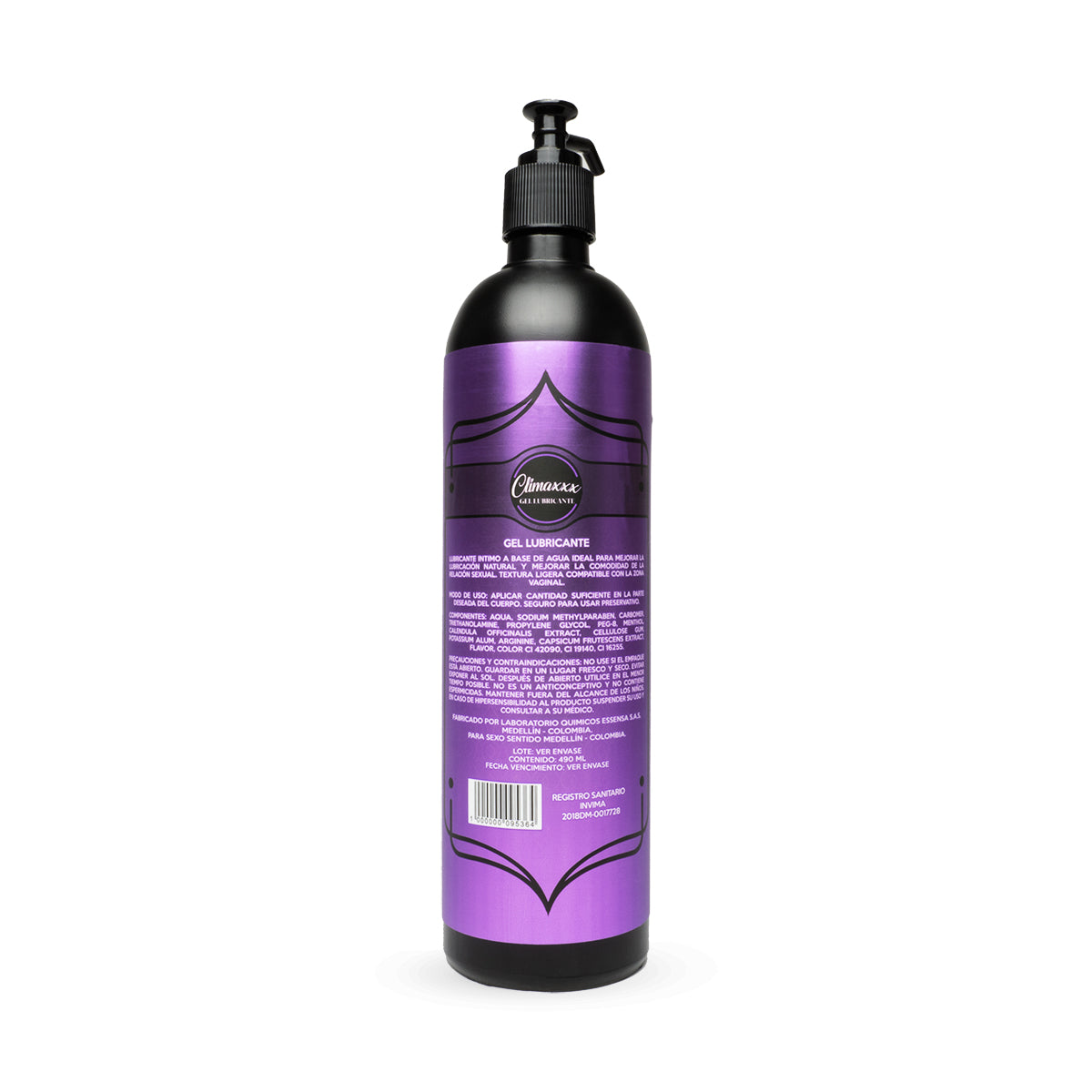 Climaxxx lubricante tipo cum de Erotic, reverso