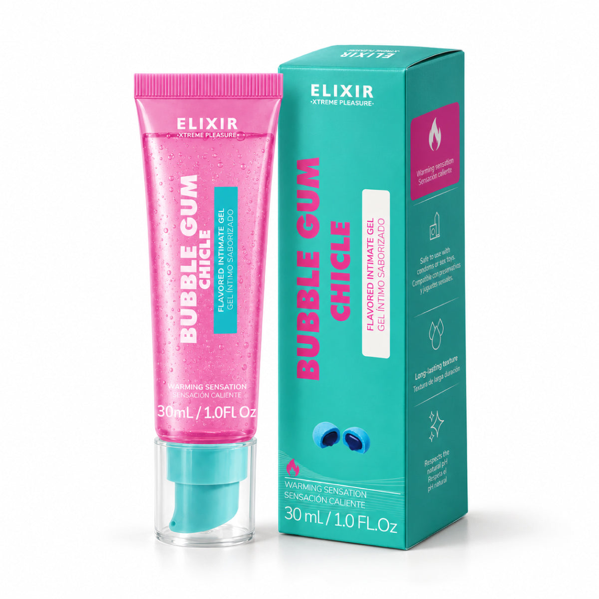 Elixir lubricante saborizado chicle, 30 ml