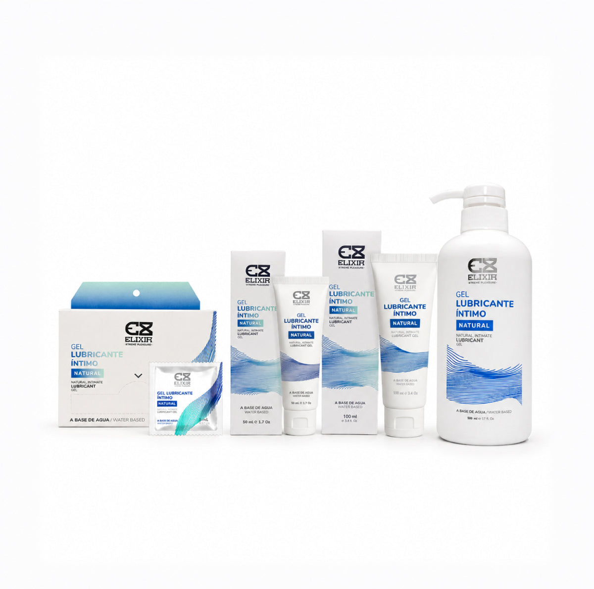 Línea completa del lubricante íntimo Natural de Elixir