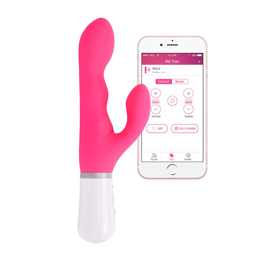 Lovense Nora junto a la app Lovense Remote en el celular