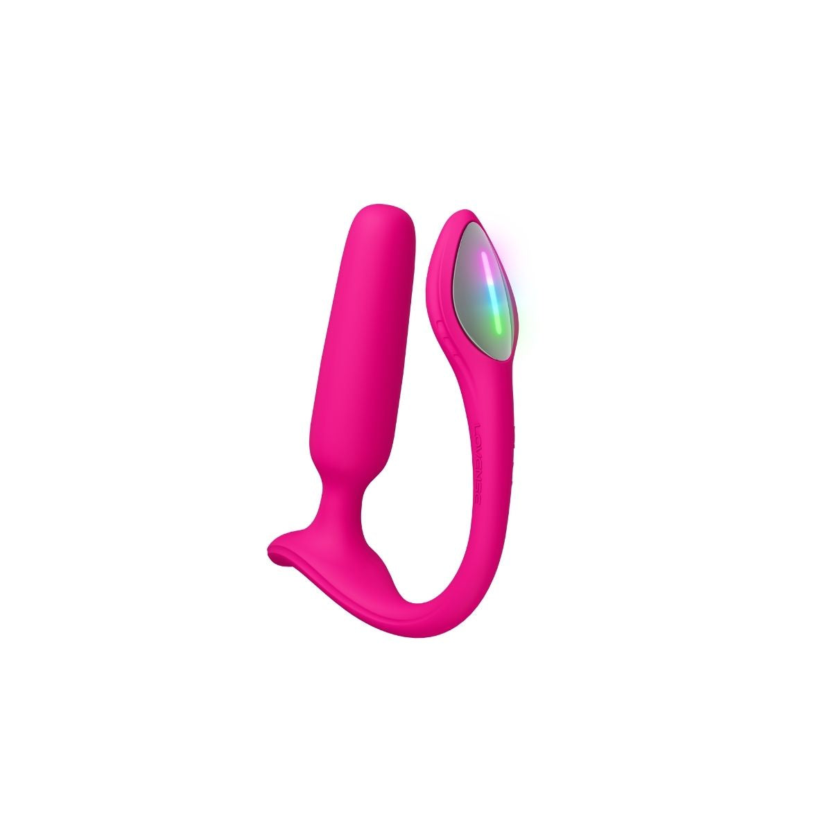 Lovense Lush Anal vista lateral con base en T