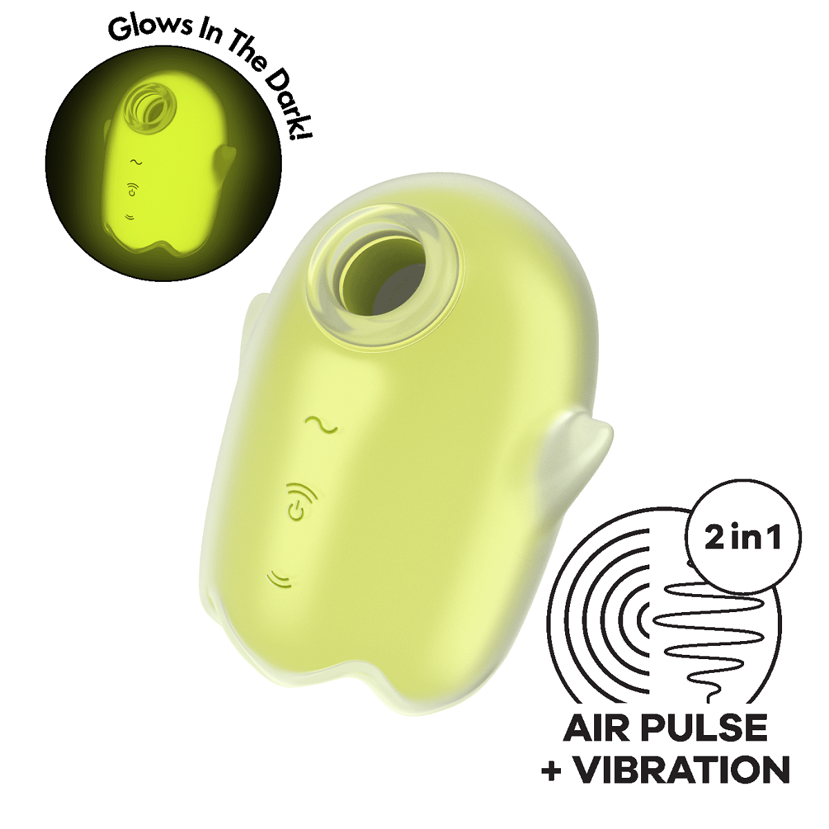 Satisfyer Glowing Ghost: ondas de presión y vibración, brilla en la oscuridad