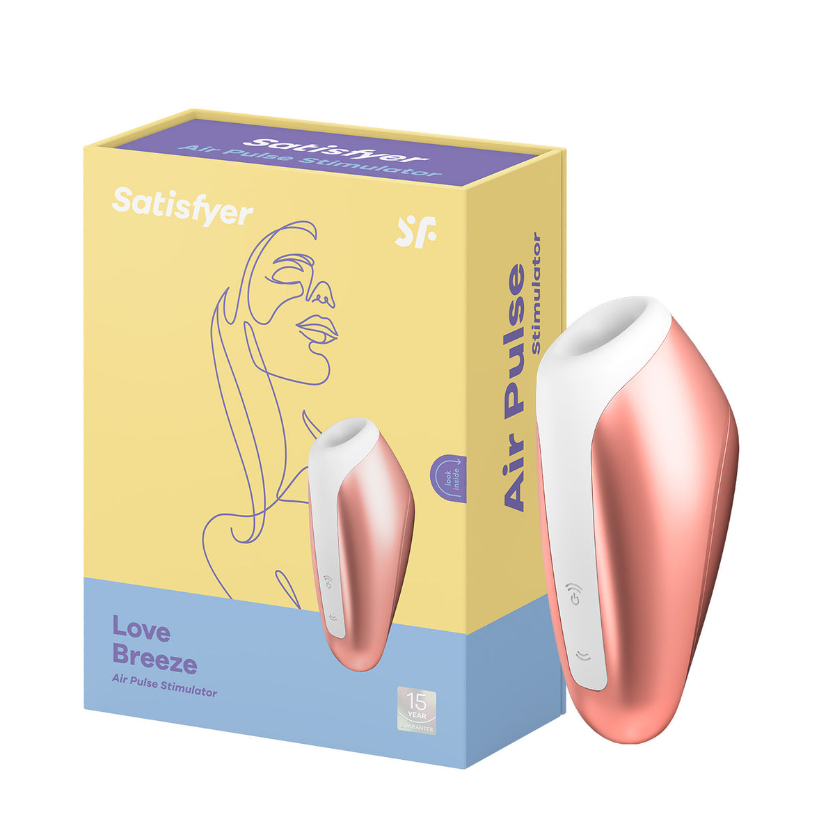 Satisfyer Love Breeze oro rosa con su caja