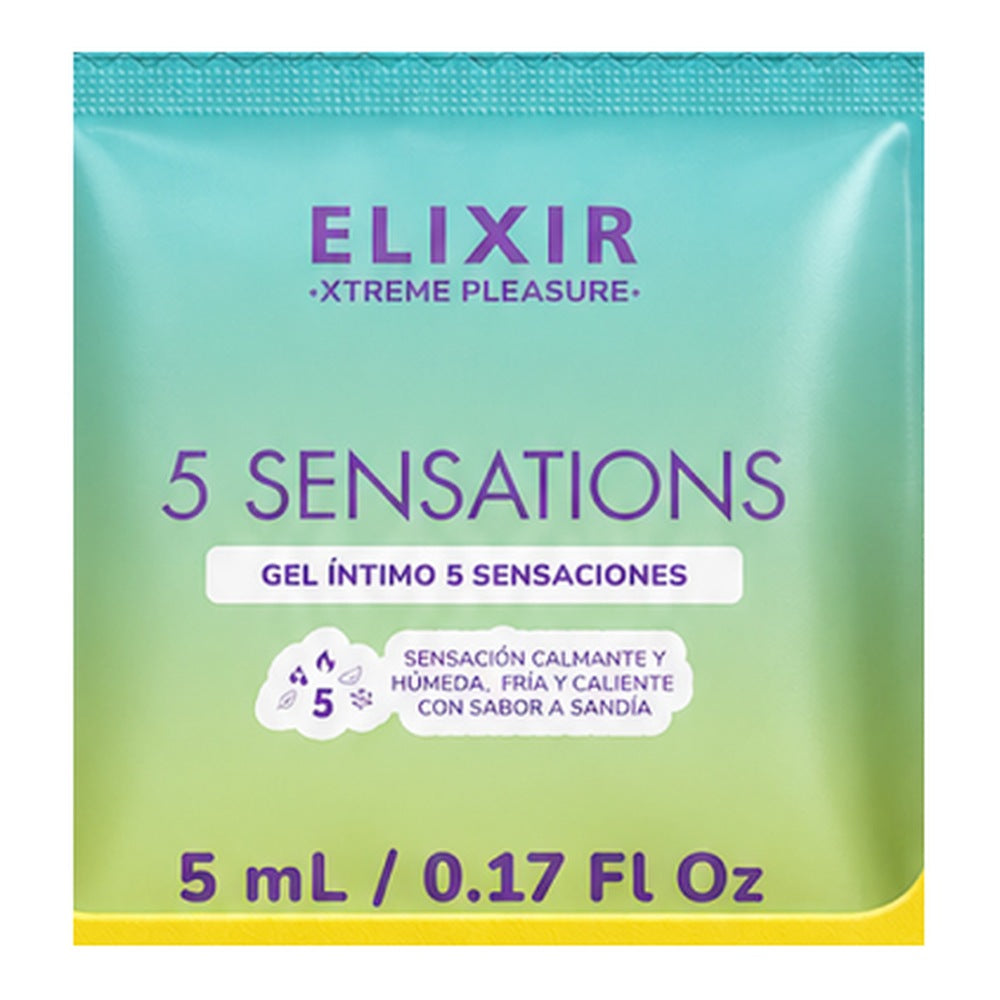 Elixir lubricante 5 Sensaciones, sachet individual de 5 ml