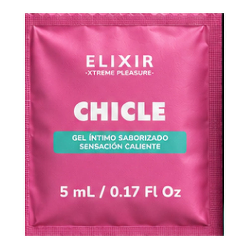 Elixir lubricante saborizado chicle, sachet individual de 5 ml
